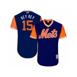 Men's 2017 Little League World Series Mets #15 Matt Reynolds Rey Rey Royal Jersey