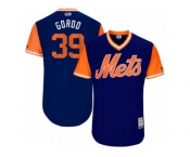 Men's 2017 Little League World Series Mets #39 Jerry Blevins Gordo Royal Jersey