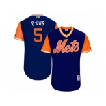 Men's 2017 Little League World Series Mets #5 David Wright D-Dub Royal Jersey