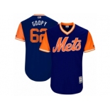 Men's 2017 Little League World Series Mets #62 Erik Goeddel Goopy Royal Jersey