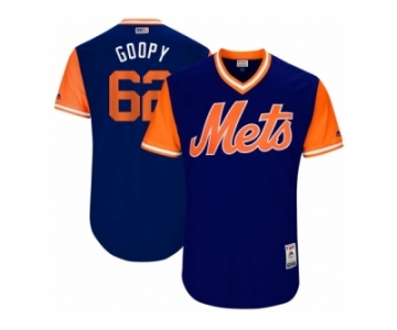 Men's 2017 Little League World Series Mets #62 Erik Goeddel Goopy Royal Jersey