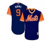 Men's 2017 Little League World Series Mets #9 Brandon Nimmo Nimms Royal Jersey