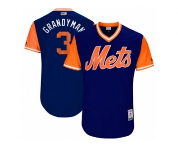 Men's 2017 Little League World Series Mets Curtis Granderson #3 Grandyman Royal Jersey