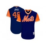 Men's 2017 Little League World Series Mets Jacob deGrom #48 Jake Royal Jersey