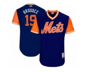 Men's 2017 Little League World Series Mets Jay Bruce #19 Bruuuce Royal Jersey