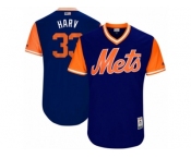 Men's 2017 Little League World Series Mets Matt Harvey #33 Harv Royal Jersey