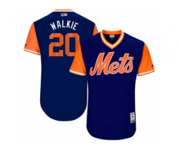 Men's 2017 Little League World Series Mets Neil Walker #20 Walkie Royal Jersey