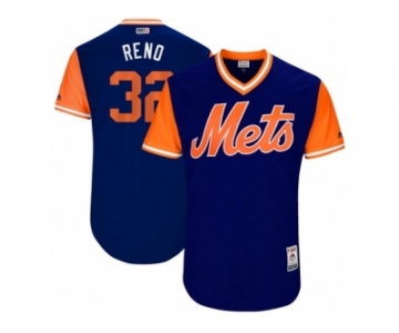 Men's 2017 Little League World Series Mets Steven Matz #32 Reno Royal Jersey