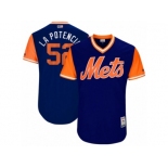 Men's 2017 Little League World Series Mets Yoenis Cespedes #52 La Potencia Royal Jersey