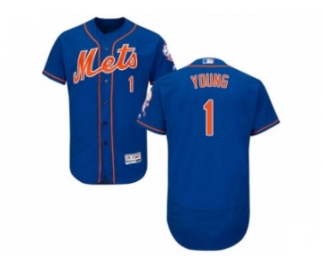 Men's Majestic New York Mets #1 Chris Young Royal Blue Flexbase Authentic Collection MLB Jersey