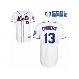 Men's Majestic New York Mets #13 Asdrubal Cabrera Authentic White Alternate Cool Base MLB Jersey