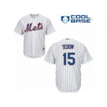 Men's Majestic New York Mets #15 Tim Tebow Replica White Home Cool Base MLB Jersey