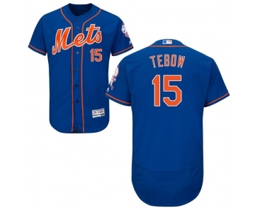 Men's Majestic New York Mets #15 Tim Tebow Royal Blue Flexbase Authentic Collection MLB Jersey