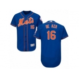 Men's Majestic New York Mets #16 Alejandro De Aza Royal Blue Flexbase Authentic Collection MLB Jersey