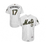 Men's Majestic New York Mets #17 Keith Hernandez Authentic White 2016 Memorial Day Fashion Flex Base MLB Jersey