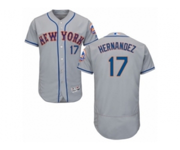 Men's Majestic New York Mets #17 Keith Hernandez Grey Flexbase Authentic Collection MLB Jersey