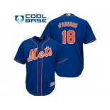 Men's Majestic New York Mets #18 Travis d'Arnaud Replica Royal Blue Alternate Home Cool Base MLB Jersey