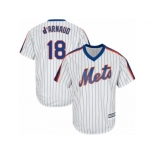 Men's Majestic New York Mets #18 Travis d'Arnaud Replica White Alternate Cool Base MLB Jersey