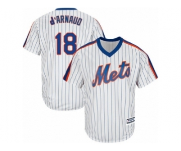 Men's Majestic New York Mets #18 Travis d'Arnaud Replica White Alternate Cool Base MLB Jersey