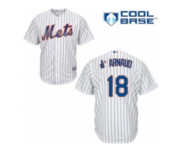 Men's Majestic New York Mets #18 Travis d'Arnaud Replica White Home Cool Base MLB Jersey