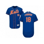 Men's Majestic New York Mets #18 Travis d'Arnaud Royal Blue Flexbase Authentic Collection MLB Jersey