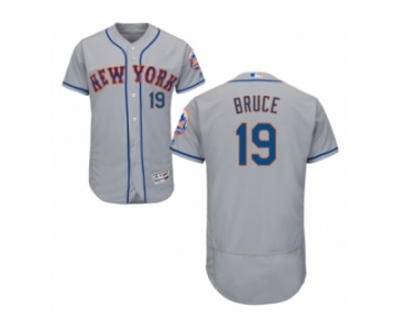 Men's Majestic New York Mets #19 Jay Bruce Grey Flexbase Authentic Collection MLB Jersey