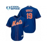 Men's Majestic New York Mets #19 Jay Bruce Replica Royal Blue Alternate Home Cool Base MLB Jersey