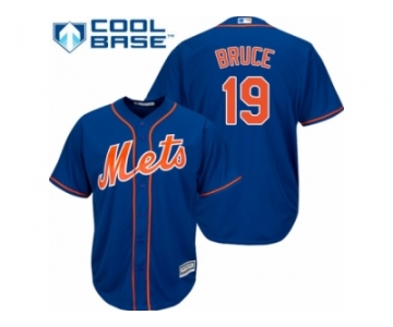 Men's Majestic New York Mets #19 Jay Bruce Replica Royal Blue Alternate Home Cool Base MLB Jersey