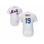 Men's Majestic New York Mets #19 Jay Bruce White Flexbase Authentic Collection MLB Jersey