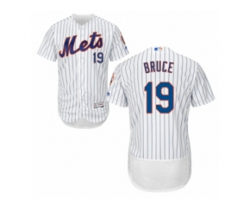 Men's Majestic New York Mets #19 Jay Bruce White Flexbase Authentic Collection MLB Jersey