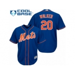 Men's Majestic New York Mets #20 Neil Walker Authentic Royal Blue Alternate Home Cool Base MLB Jersey