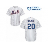 Men's Majestic New York Mets #20 Neil Walker Replica White Home Cool Base MLB Jersey