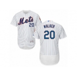 Men's Majestic New York Mets #20 Neil Walker White Flexbase Authentic Collection MLB Jersey