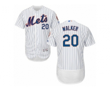 Men's Majestic New York Mets #20 Neil Walker White Flexbase Authentic Collection MLB Jersey