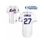 Men's Majestic New York Mets #27 Jeurys Familia Authentic White Alternate Cool Base MLB Jersey