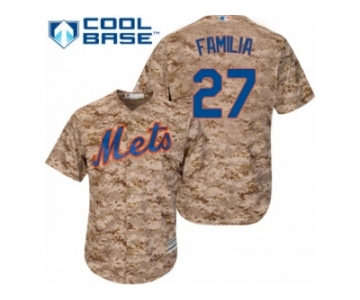 Men's Majestic New York Mets #27 Jeurys Familia Replica Camo Alternate Cool Base MLB Jersey