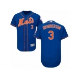 Men's Majestic New York Mets #3 Curtis Granderson Royal Blue Flexbase Authentic Collection MLB Jersey