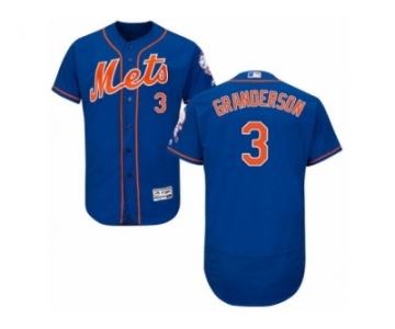 Men's Majestic New York Mets #3 Curtis Granderson Royal Blue Flexbase Authentic Collection MLB Jersey