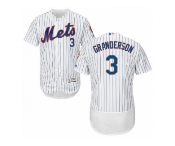 Men's Majestic New York Mets #3 Curtis Granderson White Flexbase Authentic Collection MLB Jersey