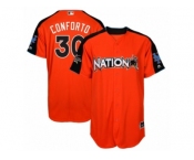 Men's Majestic New York Mets #30 Michael Conforto Replica Orange National League 2017 MLB All-Star MLB Jersey