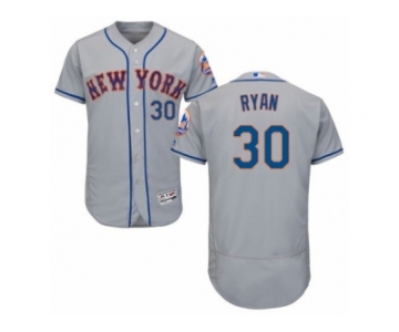 Men's Majestic New York Mets #30 Nolan Ryan Grey Flexbase Authentic Collection MLB Jersey