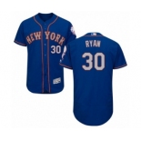 Men's Majestic New York Mets #30 Nolan Ryan Royal Gray Flexbase Authentic Collection MLB Jersey