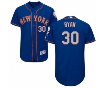 Men's Majestic New York Mets #30 Nolan Ryan Royal Gray Flexbase Authentic Collection MLB Jersey