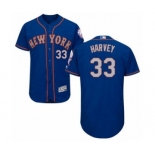 Men's Majestic New York Mets #33 Matt Harvey Royal Gray Flexbase Authentic Collection MLB Jersey