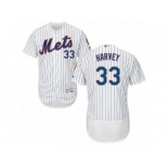 Men's Majestic New York Mets #33 Matt Harvey White Flexbase Authentic Collection MLB Jersey