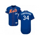 Men's Majestic New York Mets #34 Noah Syndergaard Royal Blue 2017 Spring Training Authentic Collection Flex Base MLB Jersey