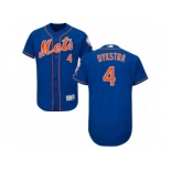 Men's Majestic New York Mets #4 Lenny Dykstra Royal Blue Flexbase Authentic Collection MLB Jersey