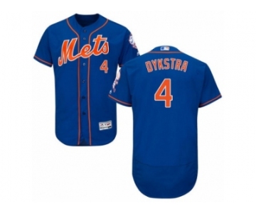 Men's Majestic New York Mets #4 Lenny Dykstra Royal Blue Flexbase Authentic Collection MLB Jersey