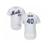 Men's Majestic New York Mets #40 Bartolo Colon White Flexbase Authentic Collection MLB Jersey