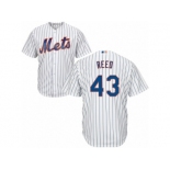 Men's Majestic New York Mets #43 Addison Reed Authentic White Home Cool Base MLB Jersey